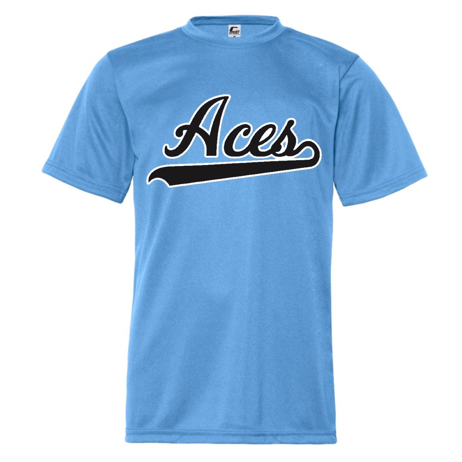 Aces Carolina Blue Cotton tee