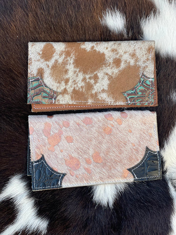 Cowhide Checkbook Cover