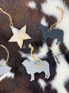 Wooden/Cowhide Ornaments