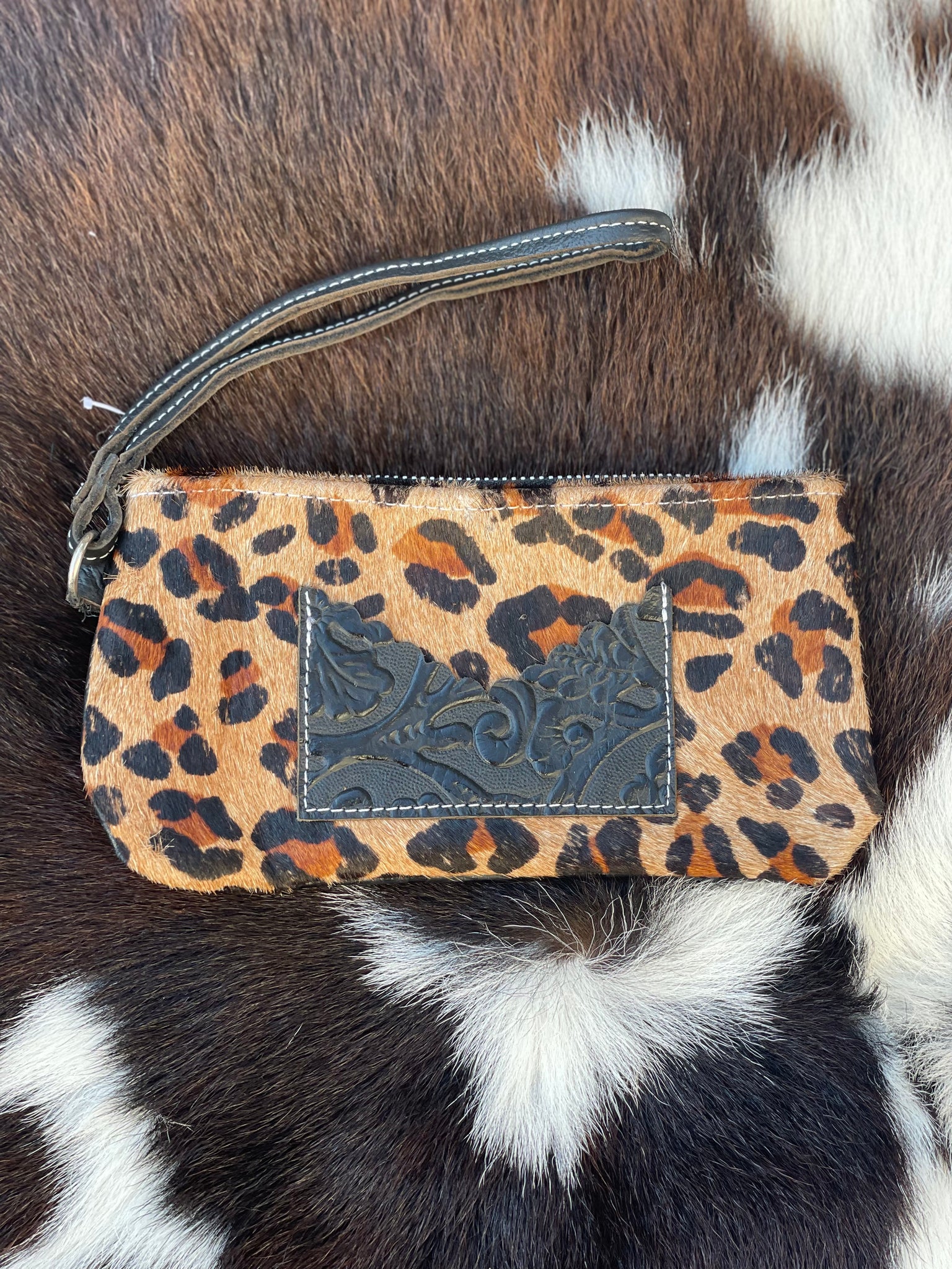 Cowhide Wristlet