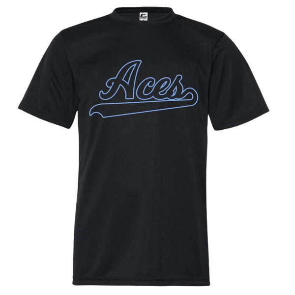 Aces Black Dri Fit  tee