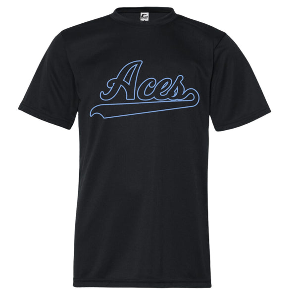 Aces Black Cotton tee