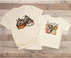 Hey Pumpkin Mommy and Me Tees